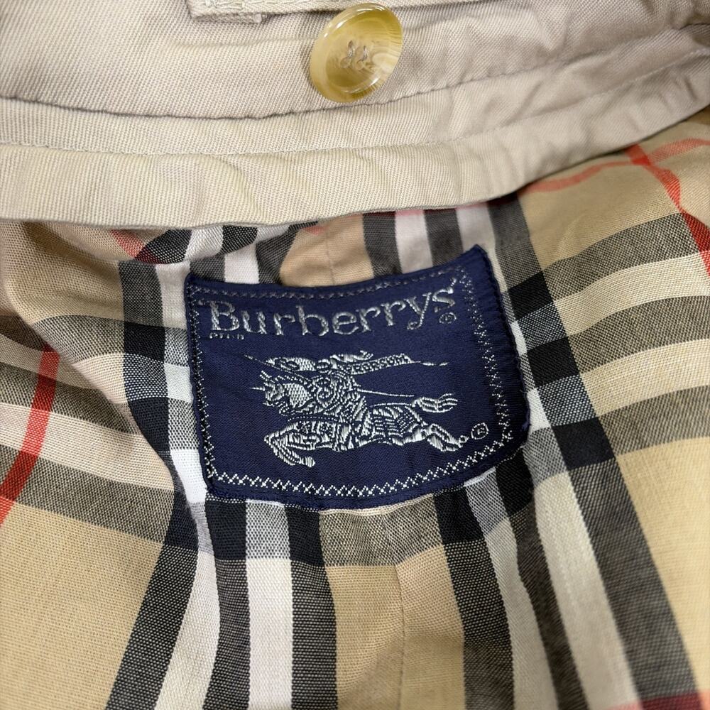 Vintage Burberry Women's Size 4 Long Khaki Nova Check Trench Coat 80s Union Made - Picture 6 of 15